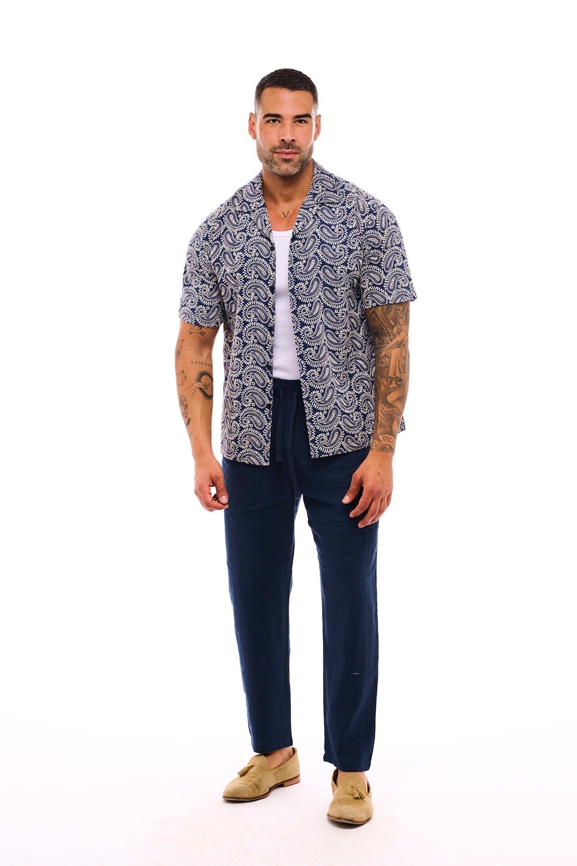 CAMISA ESTAMPADA MARINO