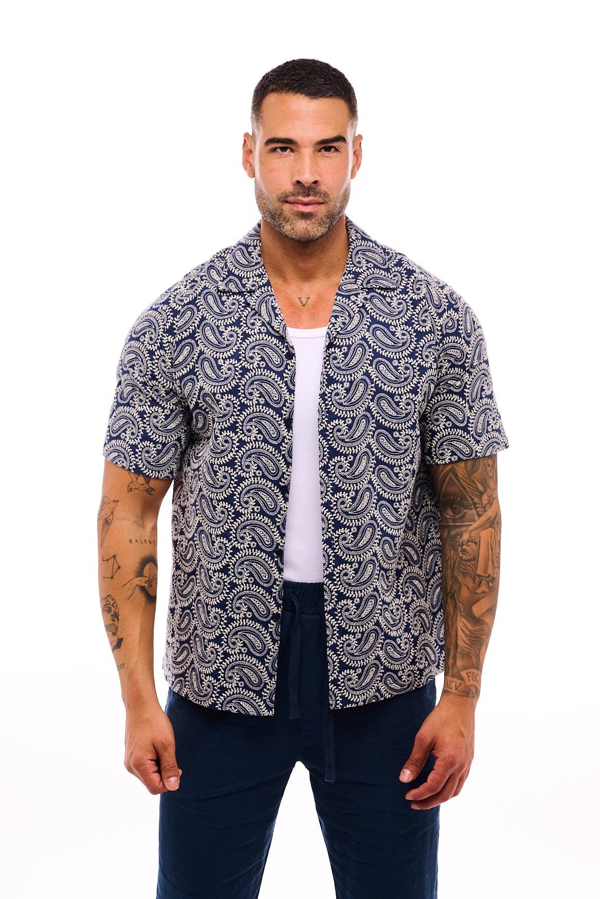 CAMISA ESTAMPADA MARINO
