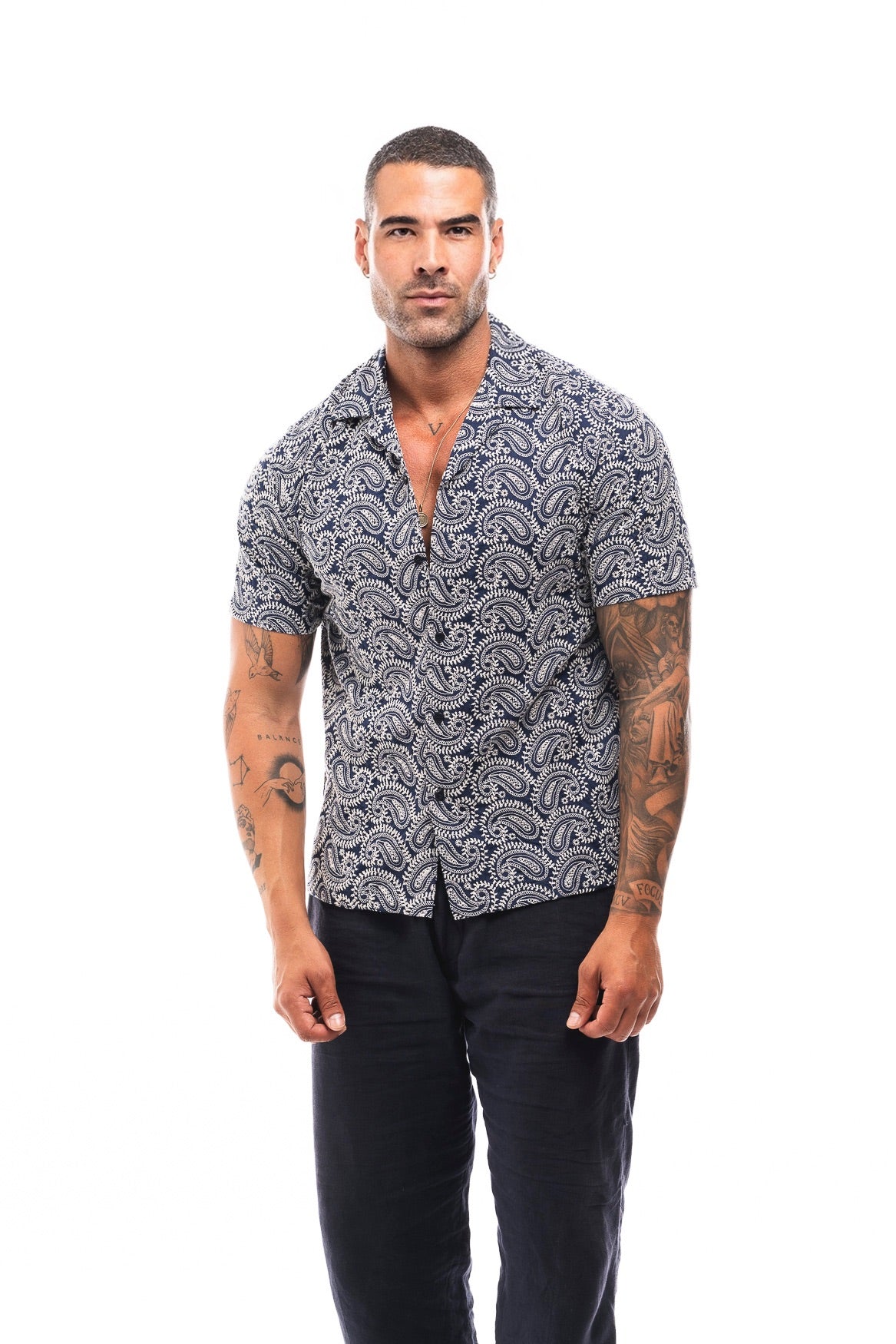CAMISA ESTAMPADA MARINO