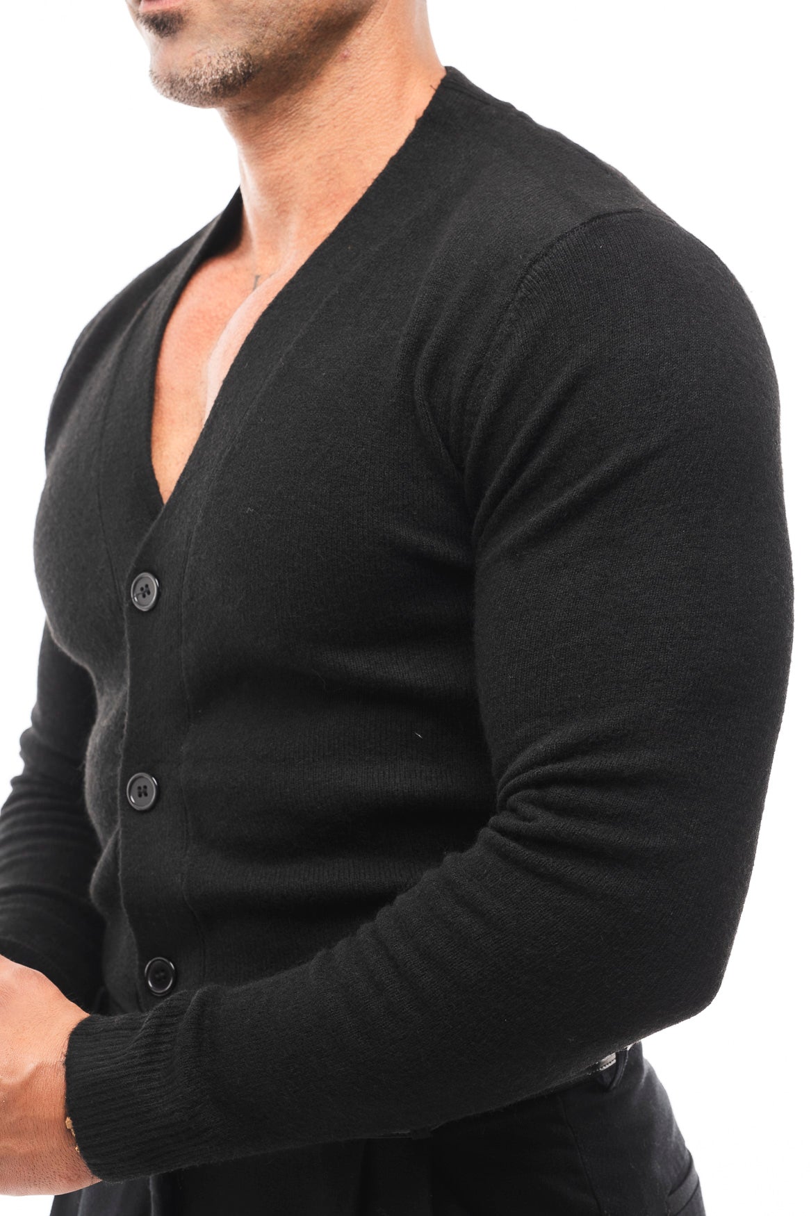 CÁRDIGAN LANA CUELLO PICO