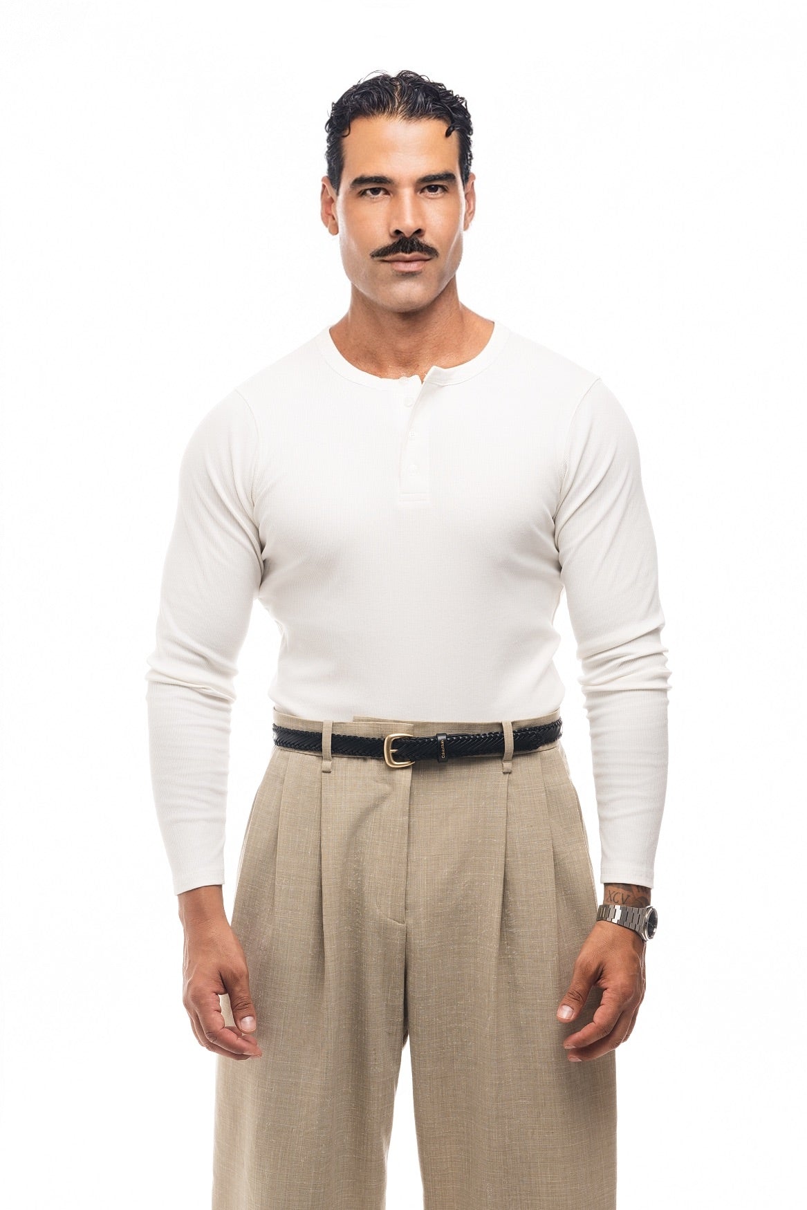 CAMISETA HENLEY CANALÉ MANGA LARGA