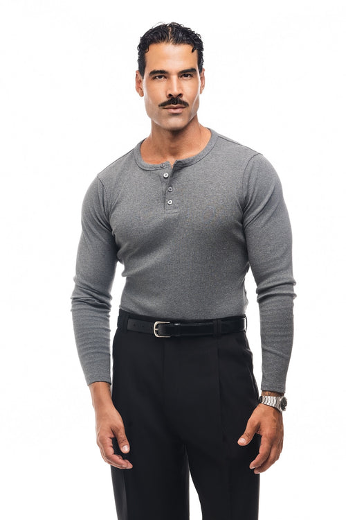 CAMISETA HENLEY CANALÉ MANGA LARGA