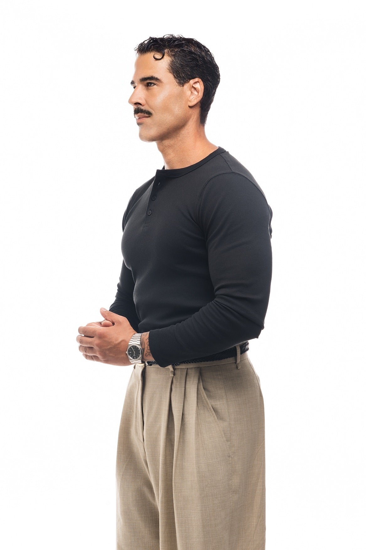 CAMISETA HENLEY CANALÉ MANGA LARGA