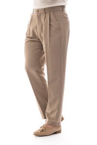 CHINO BROEK MET PLOOIEN