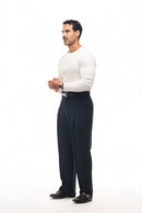 PANTALONI BAGGY A RIGHE GESSATE