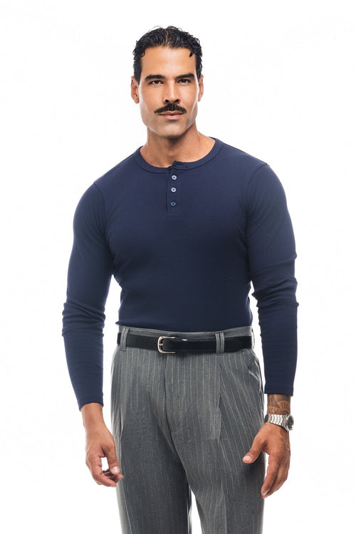 CAMISETA HENLEY CANALÉ MANGA LARGA