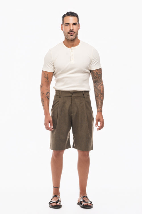 PANTALÓN BERMUDA PINZAS