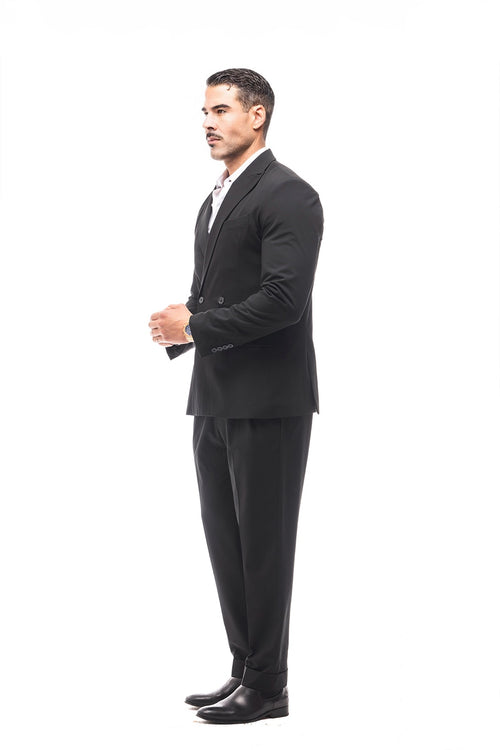 TRAJE CRUZADO NEGRO