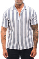 CAMISA RAYAS MARINO-CAMEL