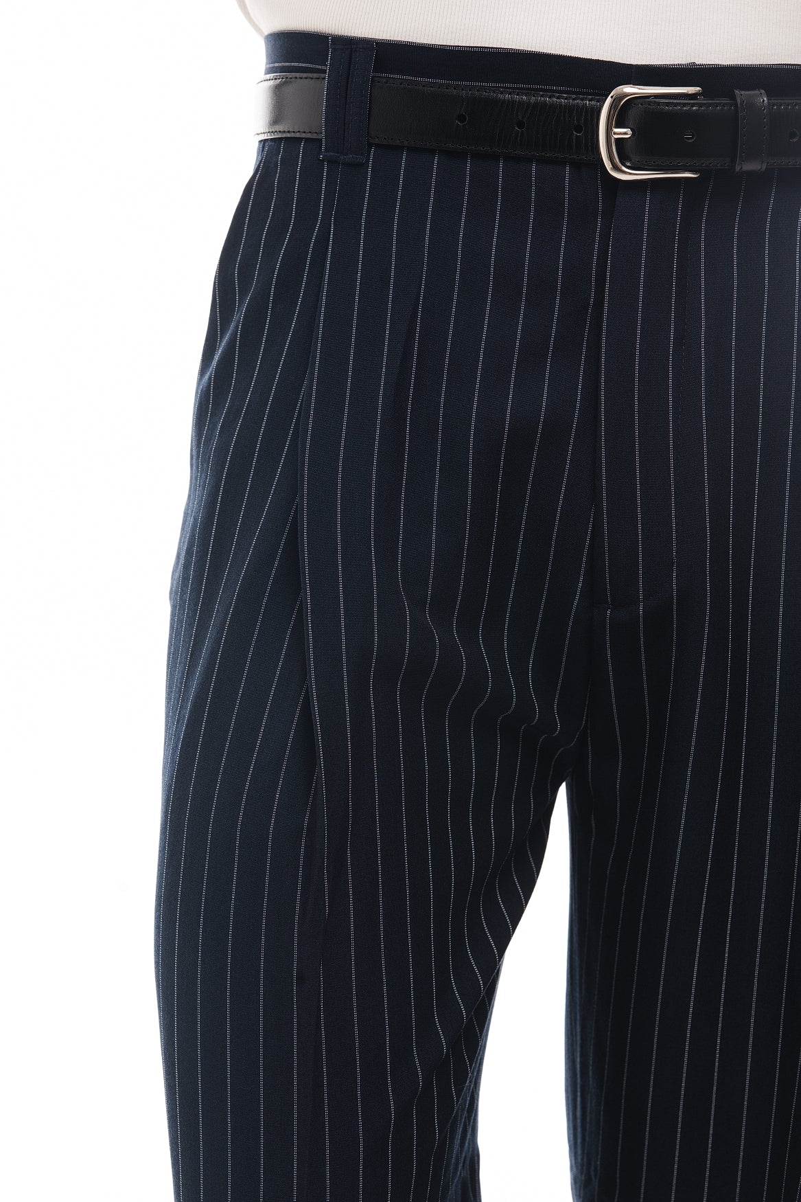 PANTALONI BAGGY A RIGHE GESSATE