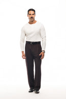 PANTALONI BAGGY A RIGHE GESSATE