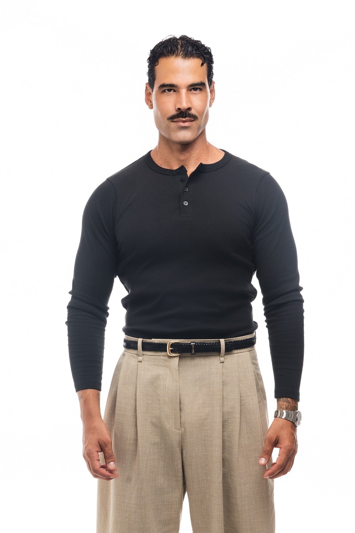 CAMISETA HENLEY CANALÉ MANGA LARGA