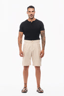 PANTALÓN BERMUDA PINZAS
