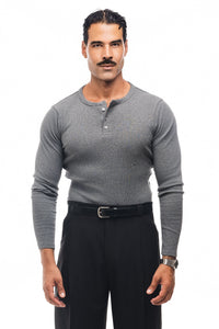 CAMISETA HENLEY CANALÉ MANGA LARGA