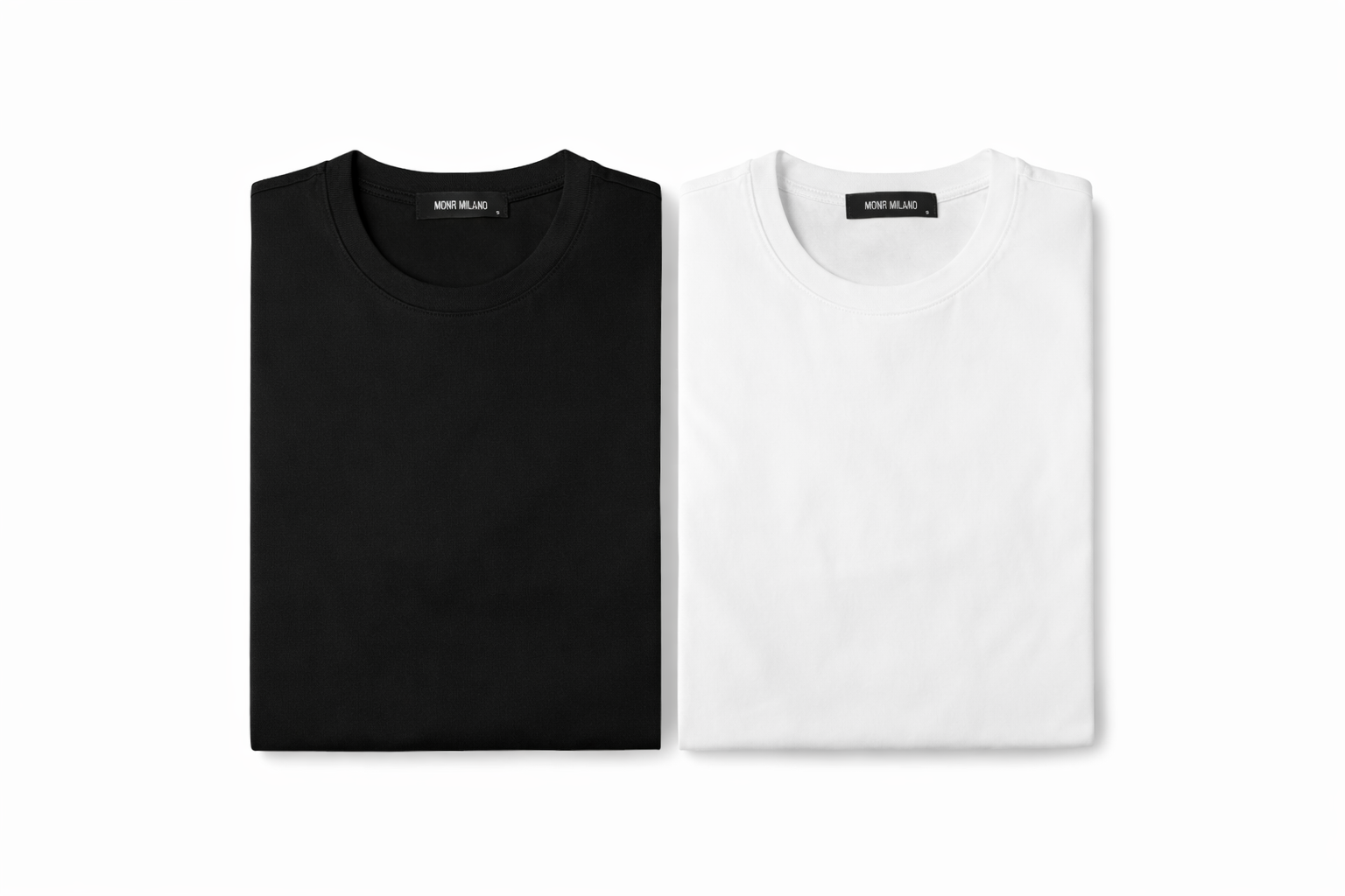 PACK CAMISETA BÁSICA SLIM FIT - BLANCA Y NEGRA