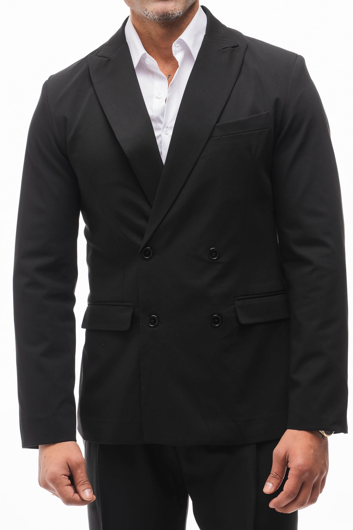 TRAJE CRUZADO NEGRO
