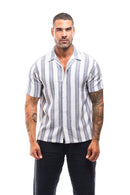 CAMISA RAYAS MARINO-CAMEL